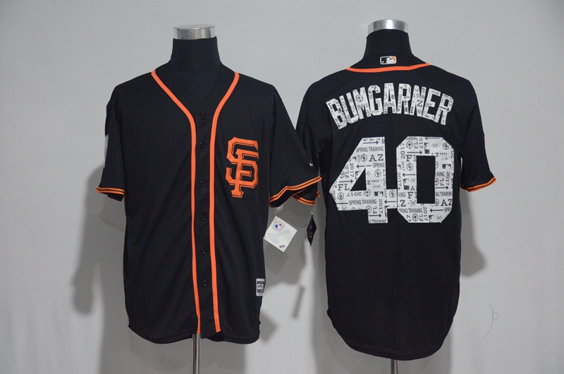 2017 MLB San Francisco Giants #40 Bumgarner Black Spring Training Jersey->seattle mariners->MLB Jersey